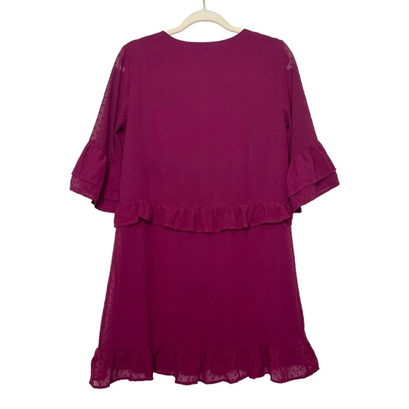 LULU’S Favorite Daydream Swiss Dot Babydoll Mini Dress. Size Small - Picture 5 of 12